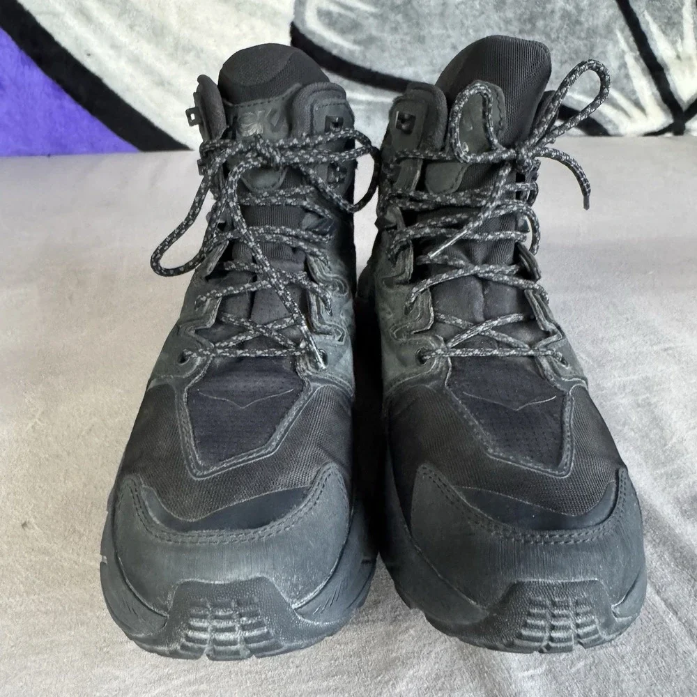 Size 8D - Hoka One One Anacapa Mid Black Gore-Tex GTX Hiking Boots 1122018 BBLC